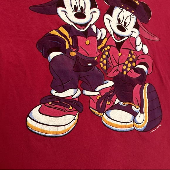 Vintage Disney by Sherry’s Best Mickey and Minnie T-Shirt Early 90s Size XL - Picture 5 of 12